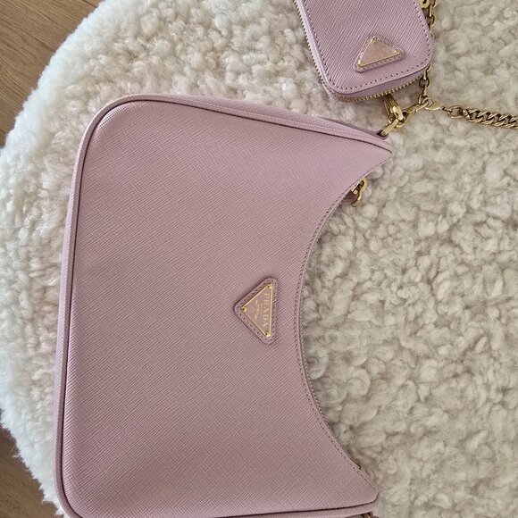 SALE PRADA Authentic  Re-Edition 2005 Saffiano leather bag  PINK! BRAND NEW! - Picture 6 of 9